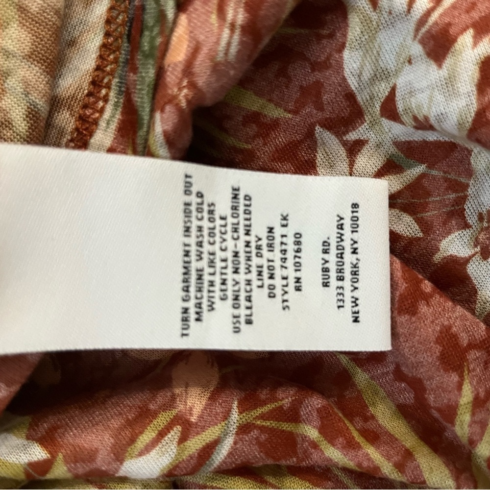 Ruby Rd. Rust Floral Rhinestone 
Accent Short-Sleeve Top - Picture 4 of 6